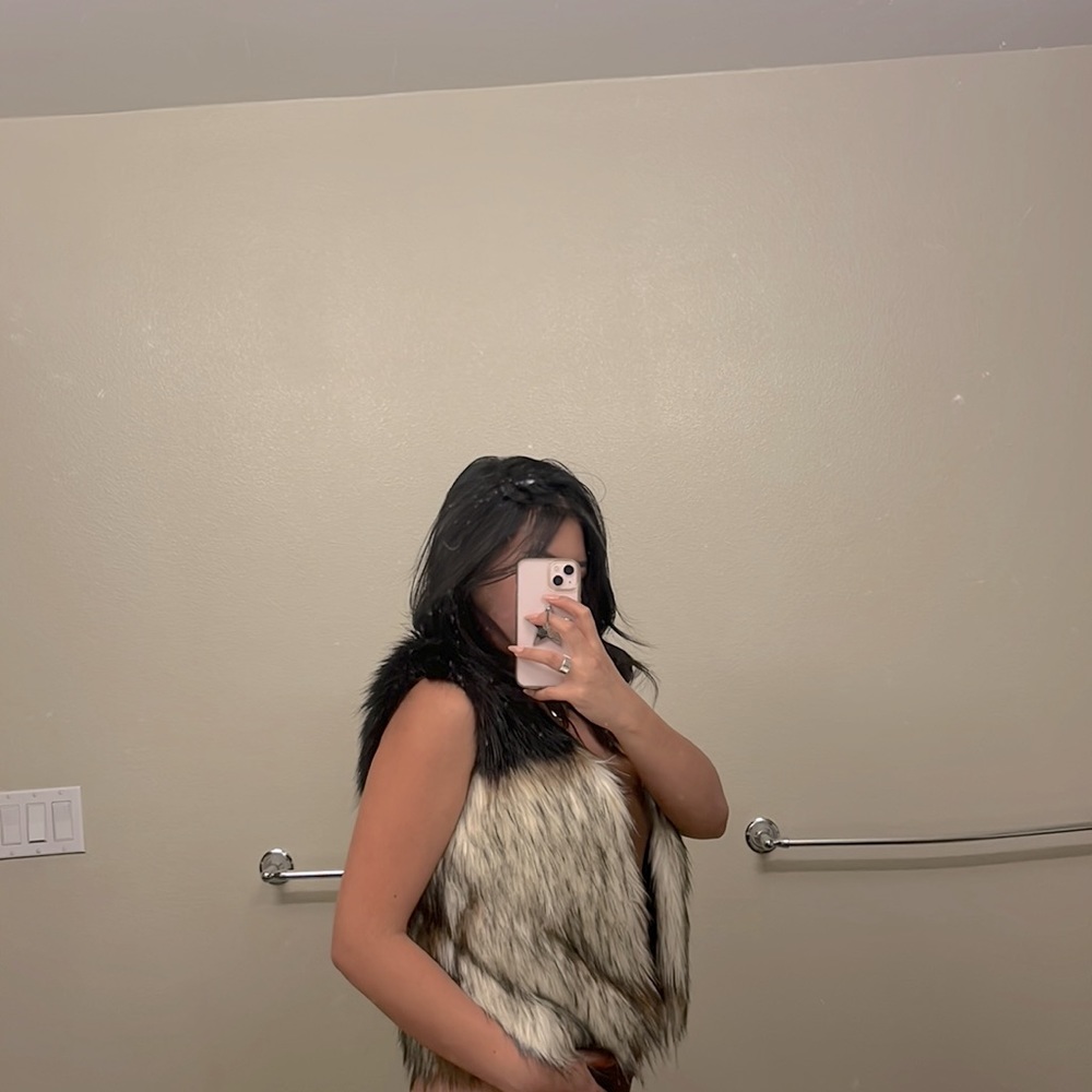 Aritzia faux fur vest